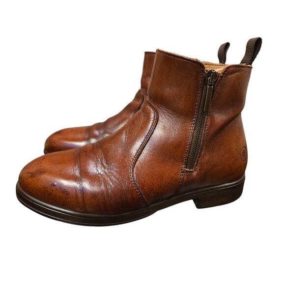 Xena Workwear Omega EH Safety Work Boots Steel-Toe Full-Grain Leather 6.5 Brown - Picture 1 of 7